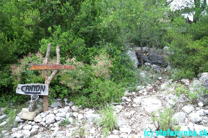 Odbočka na Lýkijskú cestu (Lycian way) z kaňonu Goynuk na Hisancandir