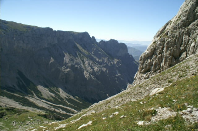 Hochschwab, dolina Trawiestal. Pohľad na Gr. Festlbeilstein