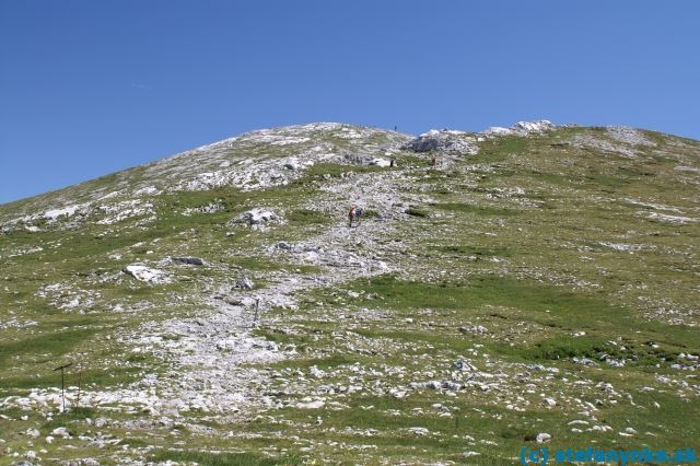 Cesta na vrch Hochschwab od Fleischer bivaku