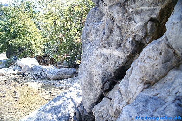 Sarakina Gorge, ferata. Malá ferata po prívodnom kanáli v rokline Sarakina