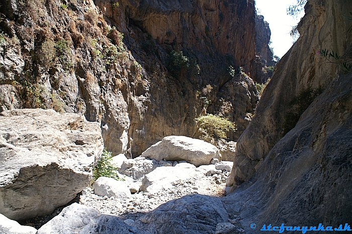 Niekedy bol chodník v Sarakina gorge fajn...