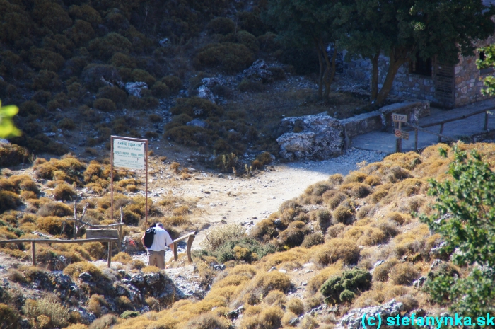 Imbros gorge - horný vstup