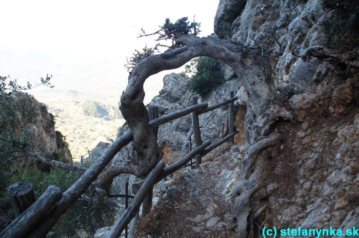 Platania gorge, Kréta, Stefanynka - jedna z brán na ceste