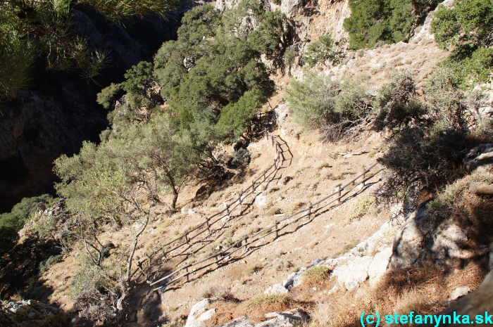 Platania gorge, Kréta, Stefanynka - Platanias gorge - pohľad z vyhliadky na prejdenú trasu