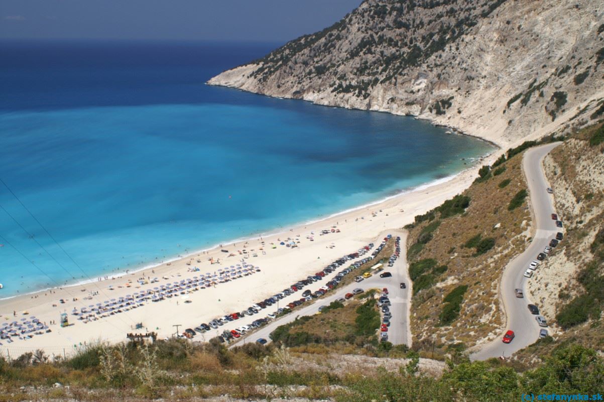 Myrtos, Kefalónia. Posledný pohľad na Myrtos