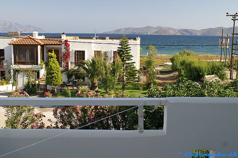 Marmari, Kos. Pohľad na pláž z hotela Blue Jay Beach