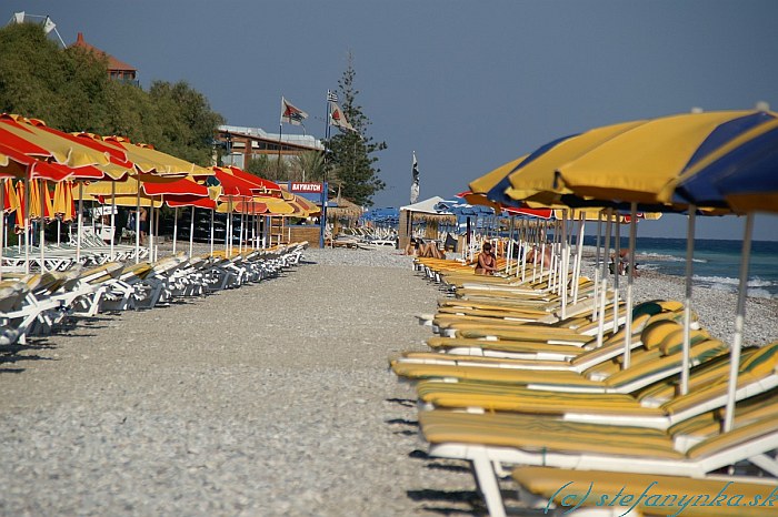 Rodos, Ialysos. Pláž v stredisku Ialysos.