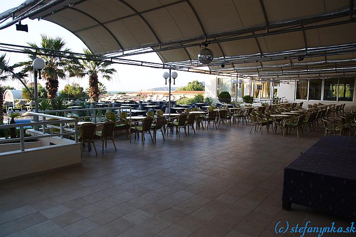 Pegasos Beach, Faliraki, Rodos - terasa