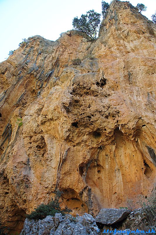 Patsos gorge (Agios Antonios), Kréta. Pod vyhliadkou