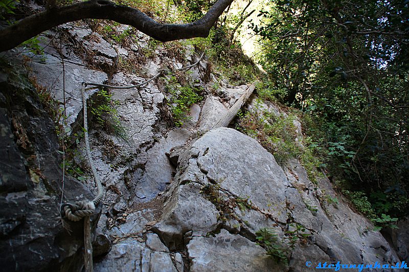 Patsos gorge (Agios Antonios), Kréta. Pokračovanie lanaty