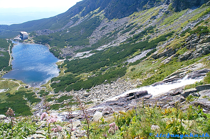 Sliezsky dom, Velické pleso a Velický vodopád Sliezsky dom, Velické pleso a Velický vodopád