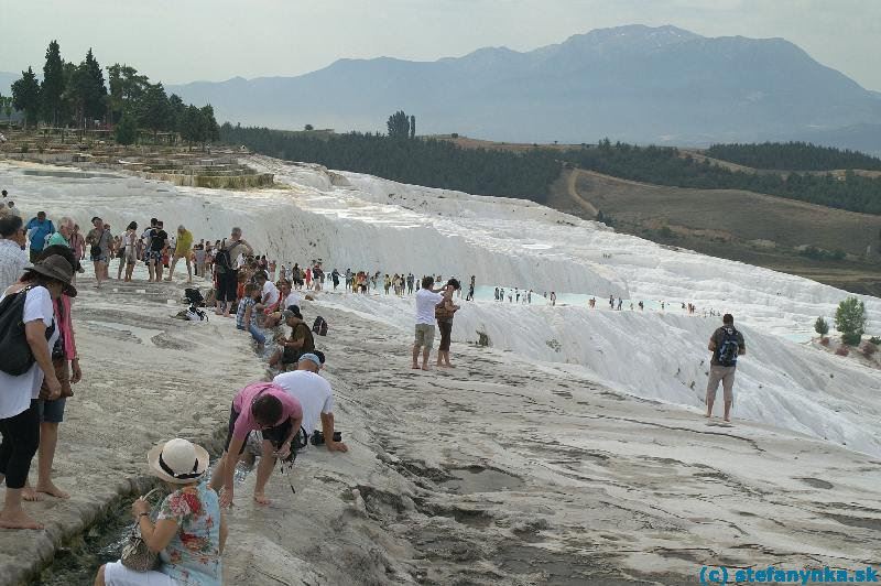 Promenádna terasa na Pamukkale v roku 2012