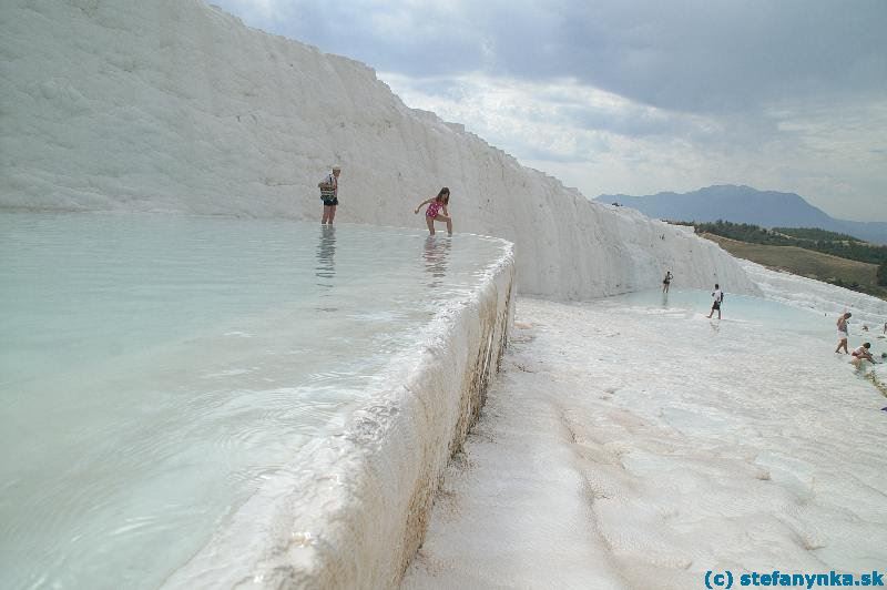 Pamukkale. Terasy v Pamukkale