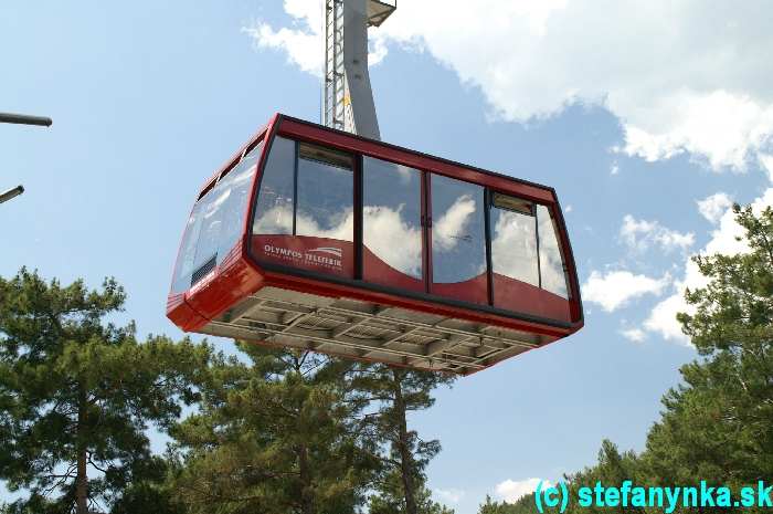 Lanovka na Tahtali. Olympos Teleferik, maarketingovo nazývaná aj Sea to Sky. 80 ľudí, čas jazdy cca 10 minút. Obojsmerný lístok 30 Eur pre dospeláka (výlet stál pochopiteľne viac, bol aj s dopravou z/do strediska)