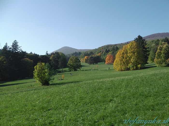 Smolenice - park (v pozadí Záruby)